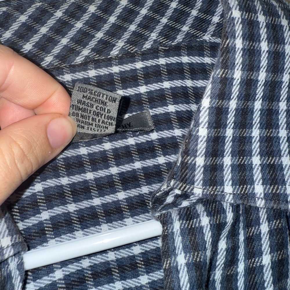 Johnston & Murphy Graph Check Pattern Button Down… - image 6
